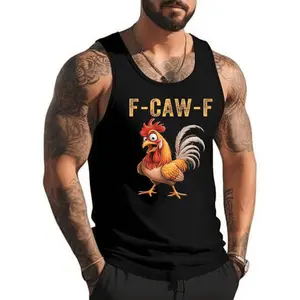 F Caw F Rooster, F-Caw-F Funny Chicken Tank Top
