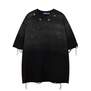 Men's Letter Embroidery Tee, Loose Casual Fashion Short Sleeve T-shirt for Summer, Men's Top for Daily WearGift