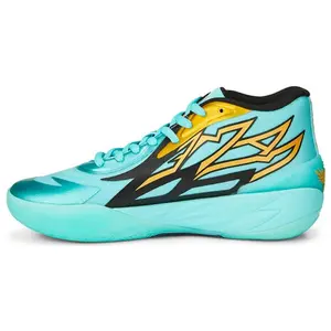PUMA MB.02 Honeycomb LaMelo Ball 2 Basketball Shoes for Men and Women – Stylish, Non-Slip, Durable, Mid-Top, Aqua Green Verifiable, with credentials and supporting global authentication