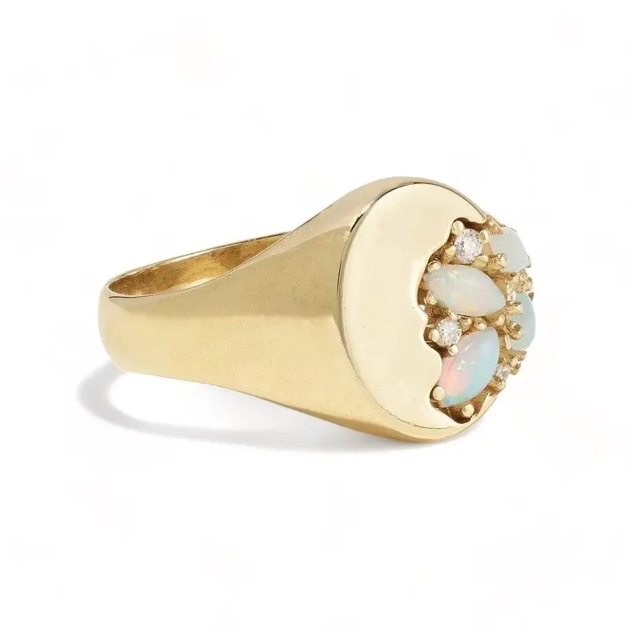 Opal Signet Ring for Women - Fashion Accessory ring jewelry