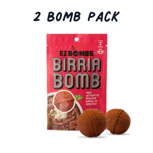 EZ BOMBS BirriaBombs 2 Bombs Per Pack - Seasoning Spice Bomb Flavor for Authentic Mexican Dishes - Traditional EZ BOMBS BirriaBombs 2 Bombs Per Pack - Seasoning Spice Bomb Flavor for Authentic Mexican Dishes - Traditional