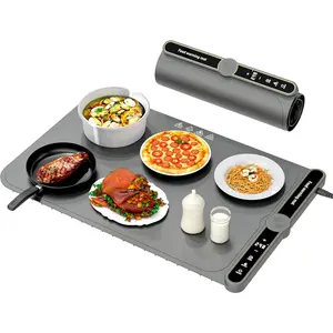 2025  Warming Mat, 15x23.6Inch 9-Level Temperature Adjustment, Multi-Functional  Heater for Parties and Daily Use (Grey)