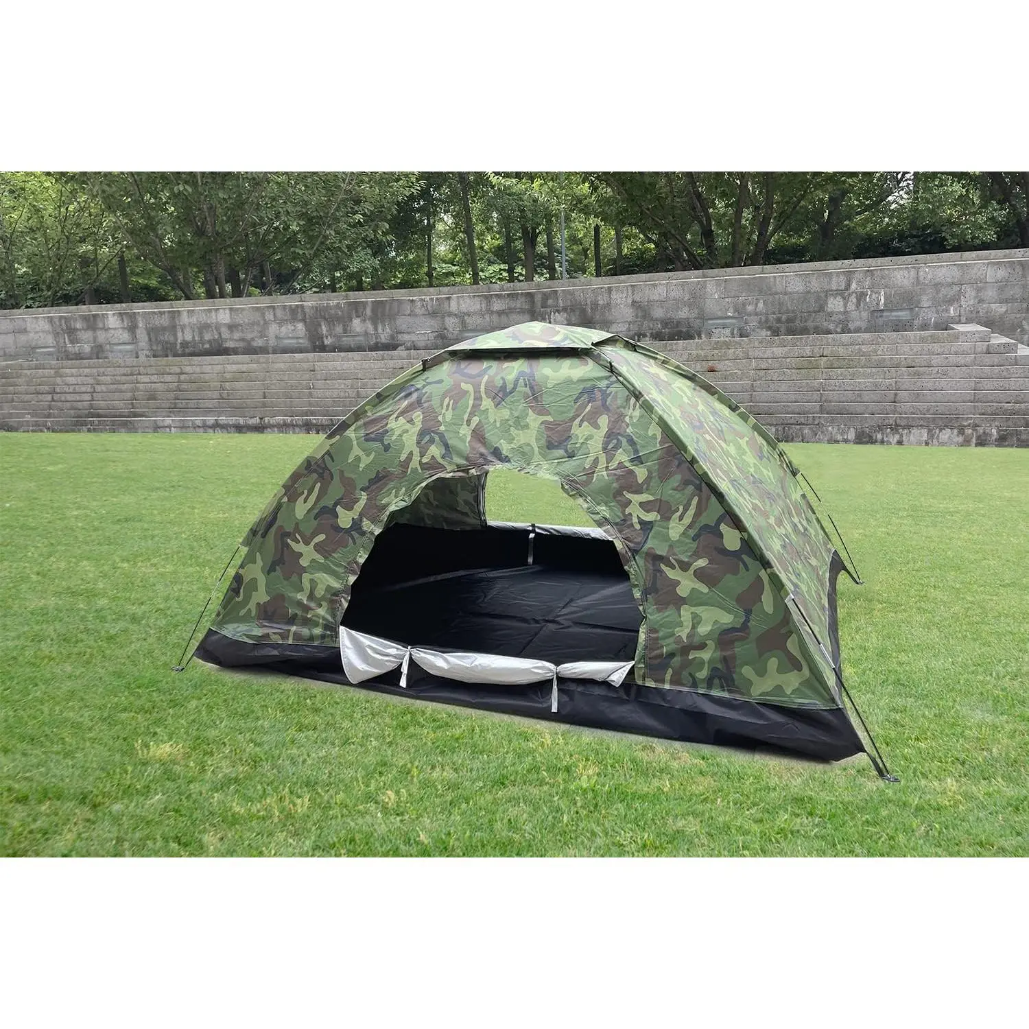 Camping Tent Lightweight Backpacking Tent Camouflage Outdoor Equipment for Camping Hiking Biking Trip Upgraded Large Space