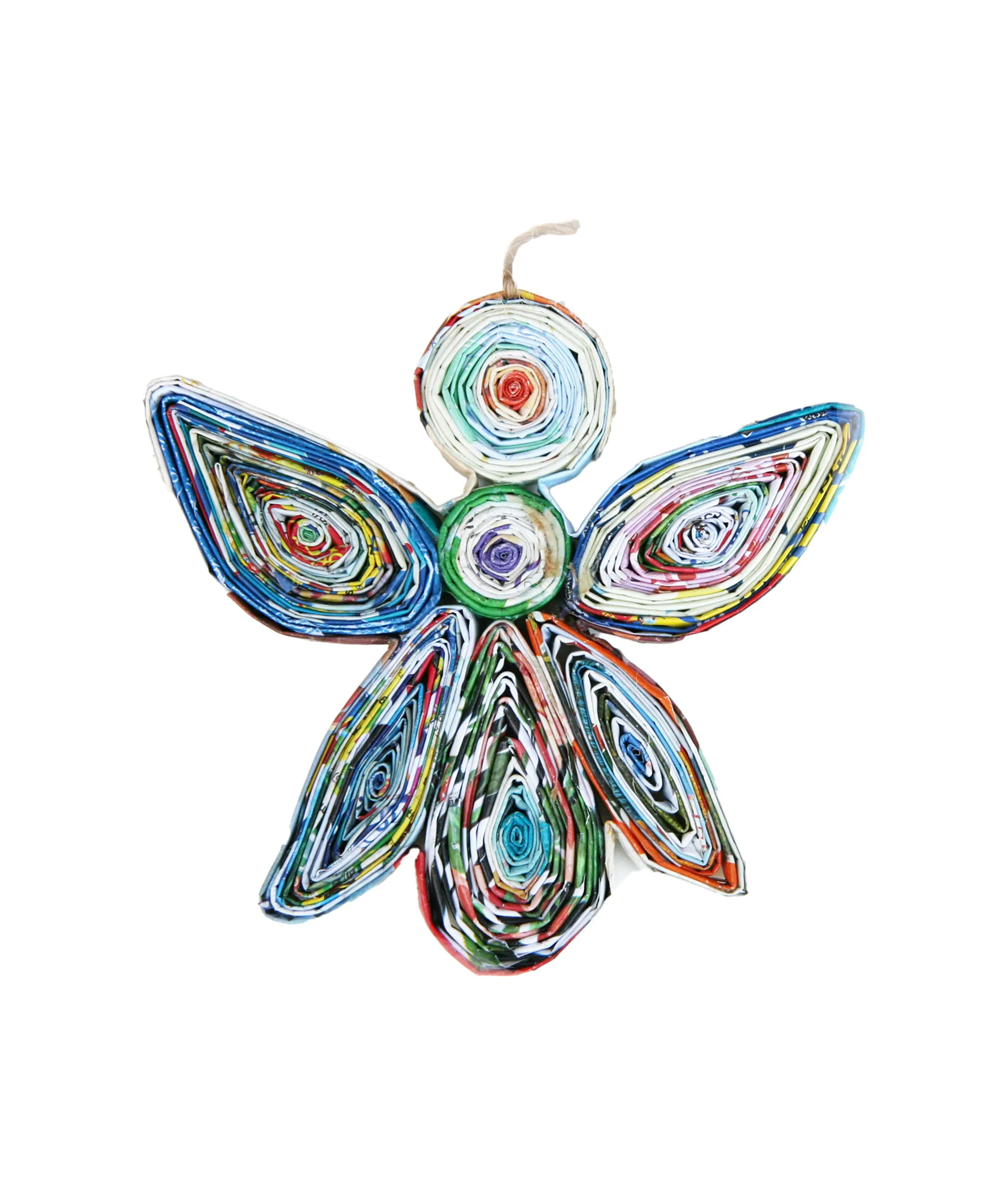 Angel, Quilling Ornament, Handmade from Recycled Magazines