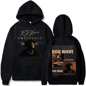 Hip Hop Rod Wave Hoodie Featuring 2024 Tour Graphics