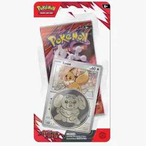 Pokemon Scarlet & Violet Destined Rivals Eevee Checklane BLISTER Pack (Booster Pack, Promo Card & Coin)