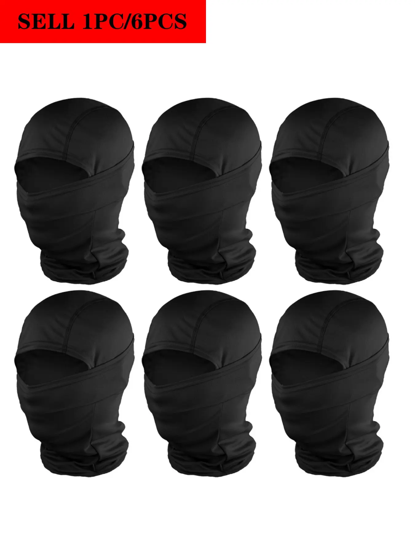 Solid Color Ski Mask Full Balaclava Headwear Face Mask for Men Women, Windproof Scarf for Snowboard Motorcycle, Fitted Street Style All Seasons