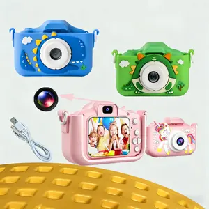 Kids' camera toy, suitable for boys and girls, children's digital camcorder, with cartoon soft case, best Christmas and birthday gift.  Super poki dancing Long-Range rc remote breathing mini emorobot electronic sound video robot