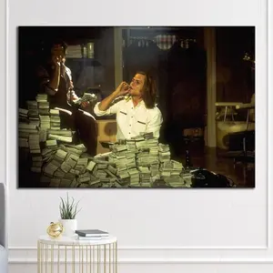 Blow Money Johnny Depp Poster Wall Art - Piles of Cash Movie Poster, Fast Shipping, Unique Movie Decor