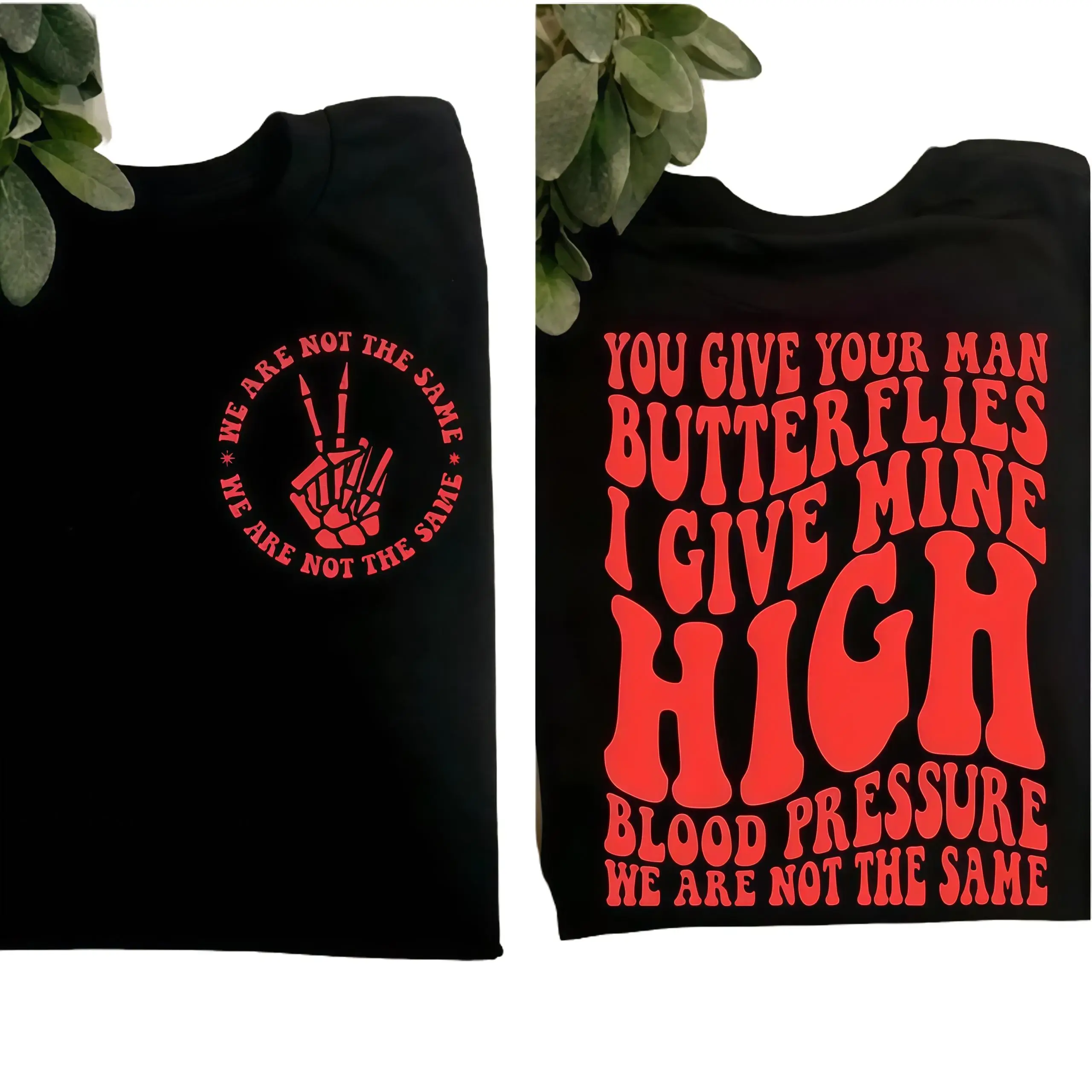 We Are Not The Same Funny High Blood Pressure Meme Graphic Tshirt tee for Men Women Unisex Cotton Streetwear Top Retro Humor Good Graphic Tee T Shirts for Men Trendy Casual Outfit Mens Graphic Tees Viral TikTok Gift