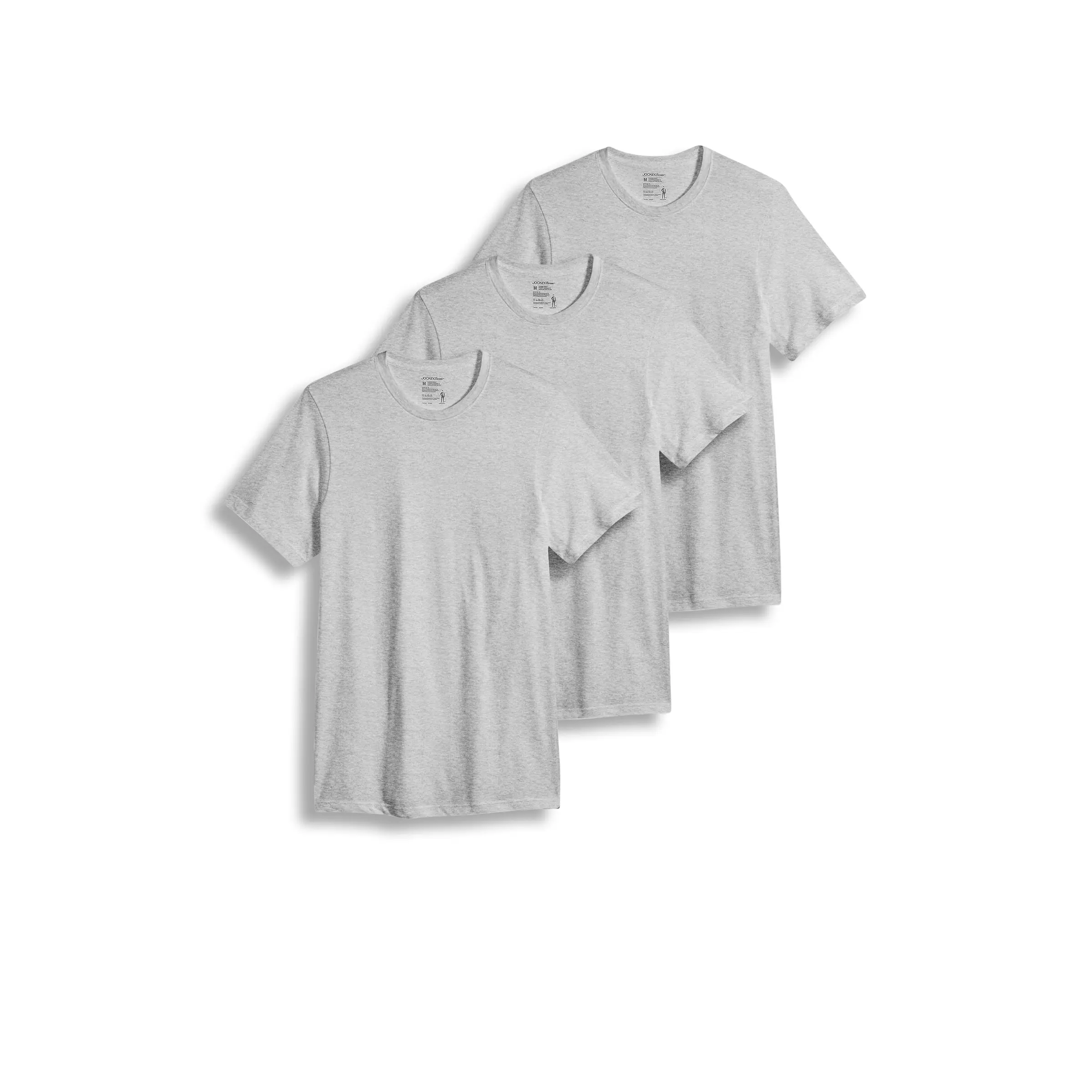 Jockey Men's 100% Cotton Classic Crew Neck Undershirt - 3 Pack