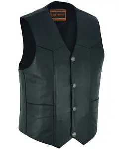 Singra Men's Motorcycle Leather Vest
