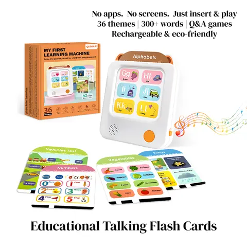 New Upgrade Talking Flash Cards for Toddlers -Every tap,a new surprise.Audible Educational Flashcards for Kids Ages 1-6 Includes 300 Sight Words - Perfect Gifts for Children’s Day and Summer Holidays.Outdoorfun Learning Vocabulary Interaction