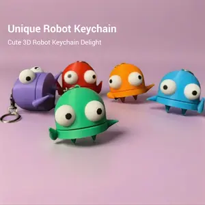 Repo Robot Keychain, 3D printing process, Cute Backpack Decoration, Keychain for Bags, Unique Gift Idea, Plastic Enclosure, Fan & Collector Choice