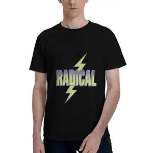 Retro 80s 90s Streetwear, Radical Bold Lettering, Neon Green Lightning Bolt, Purple And Lime Green Color Scheme, Cracked Distressed Texture, Halftone Print, Vintage Worn Effect, T-shirt Graphic Design        80s90sT-shirt AI？ ？ tshirt