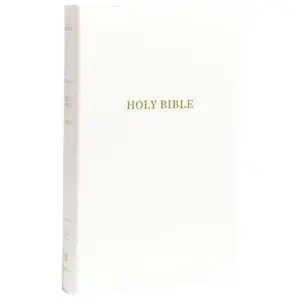USED Book - KJV, Gift and Award Bible, Imitation Leather, White, Red Letter Edition by Thomas Nelson (Imitation Leather) - english