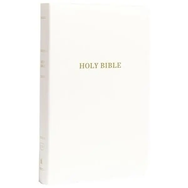 USED Book - KJV, Gift and Award Bible, Imitation Leather, White, Red Letter Edition by Thomas Nelson (Imitation Leather) - english