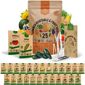 25 Summer Fruit & Vegetable Seeds Variety Pack