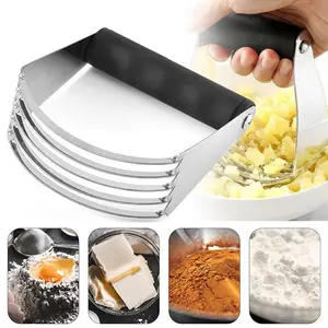 2PCS Chef Dough Blender for Baking, Dough Cutter Tool, Stainless Steel Pastry Cutter Tool, Pastry Blender for Easy Mixing