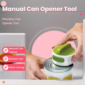 1PC Can Opener, Manual Can Opener, Kitchen Tool, Rotating Can Opener, Convenient Bottle Opener, Screwdriver, Can Opener Knife.