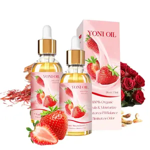 2 Pack Strawberry Feminine Care Yoni Oil, 1 fl oz Natural Essential Oil Blend, pH Balance Moisturizing Oil, Reduces Odor, Dryness, Irritation & Ingrown Hairs for Daily Intimate Care
