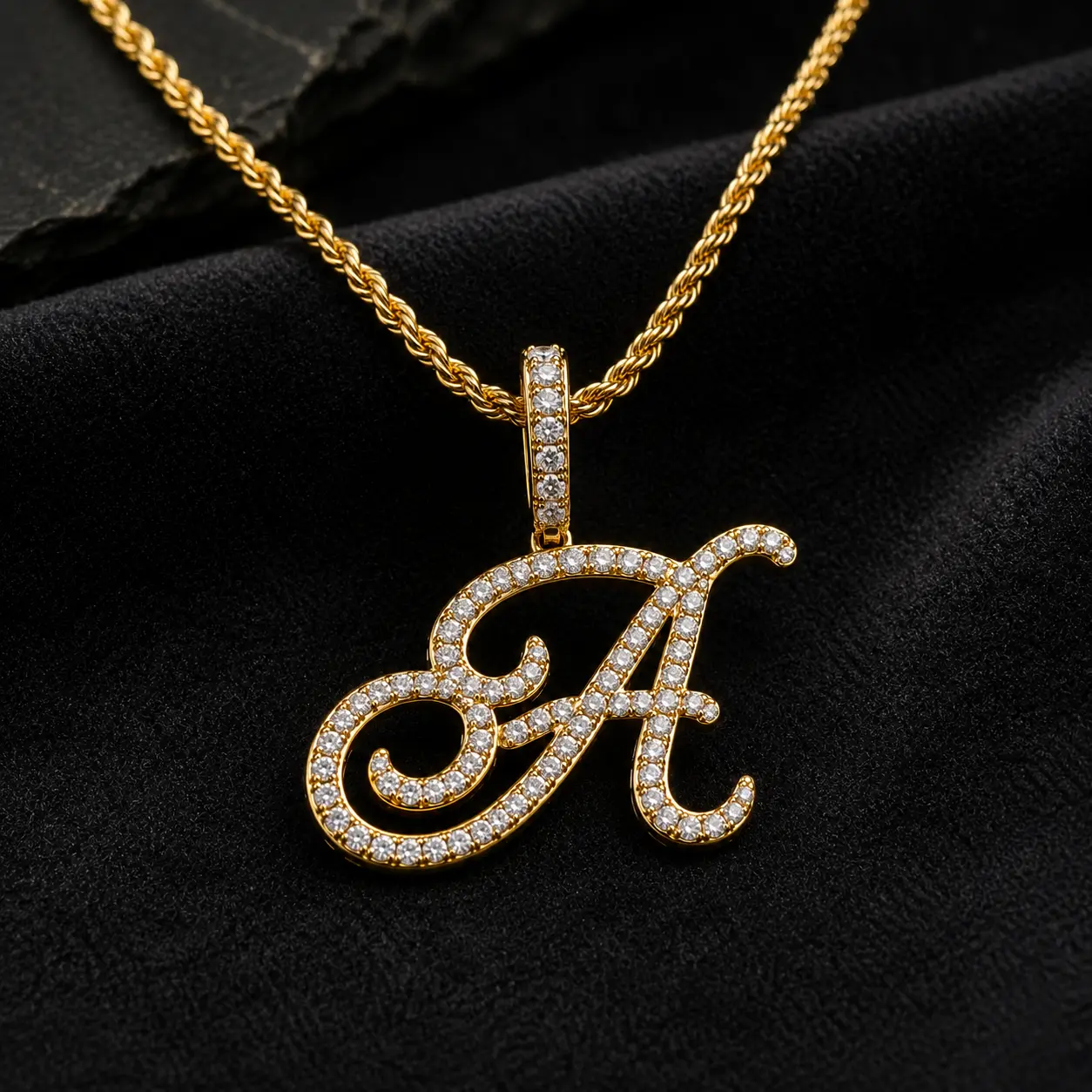 Statement Big Letter Pendant Necklace Exaggerated Font Cuban Chain  Bold Streetwear Vibe Unisex Jewelry  Birthday Gift for Him/Her