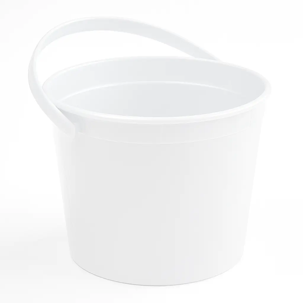 White Plastic Party Favor Bucket