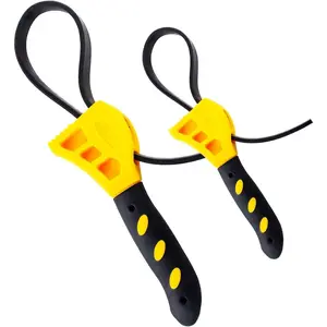 Cybertron Tools  Tools Strap Wrench Set, Adjustable Rubber Strap Oil Filter Removal Tool Fits 1″–4″ Filters for Automotive & Plumbing