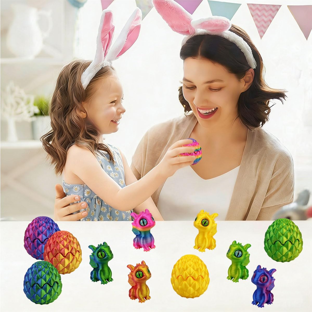 6 PCS Mini 3D Printed Dragon Eggs with Toys Inside – Prefilled Easter Eggs for Kids, Boys & Girls, Easter Basket Stuffers, Gifts & Party Favors 6 PCS Mini 3D Printed Dragon Eggs with Toys Inside – Prefilled Easter Eggs for Kids, Boys & Girls, Easter Basket Stuffers, Gifts & Party Favors