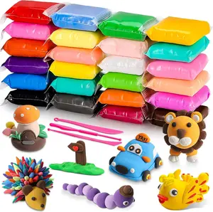 Air Dry Clay Kit for Kids – 36/48 Ultra Light Modeling Clay with Tools, Soft Non-Toxic DIY Craft Set, Creative Gift for Boys & Girls