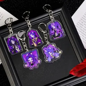 The Freak Circus Jester Acrylic Keychain Set | Purple Demon Clown Bag Charm & Gift