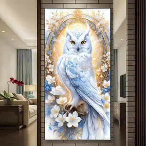 5D Diamond Arts Colorful Painting Kit, Owl Pattern DIY Diamond Arts Colorful Painting without Frame, Handmade Art Crafts for Home Decor