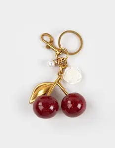 FULL TILT Red Cherry Flower Bag Charm