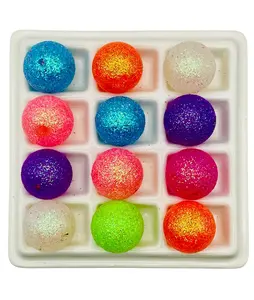 Metallic Confetti & Glitter Beads - Vibrant & Shiny DIY Craft Beads for Creative Crafting and Personalization