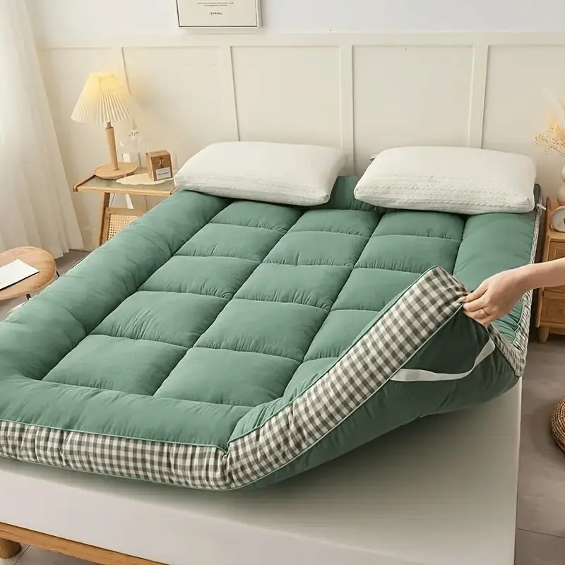 Mattress with checkered three-dimensional edges, 4 colors, Queen size