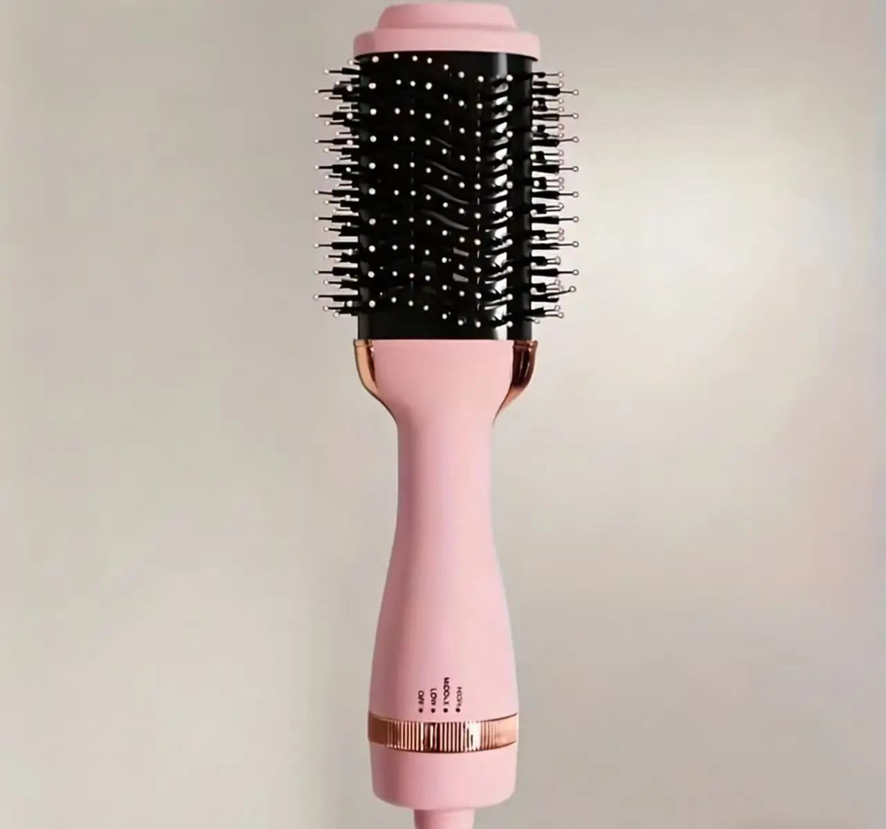 1000W Advanced Lightweight Hot Air Blowout Brush - Tourmaline Ionic Ceramic Heater, Faster Drying, 3 Speed & 2 Heat Settings (Adjust Heat/Speed), Swivel Cord, Double-Voltage, Plug-In Salon-Grade At-Home Hair Styling Tool for All Hair Types, Single Unit, S