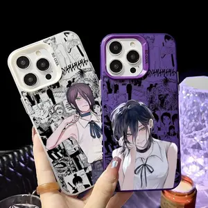 Cool Anime R-Reze Phone Case For iPhone 17 Air 16 15 14 13 12 11 Pro Max Plus Black Matte Multicolor Laser Metallic Aurora Cover