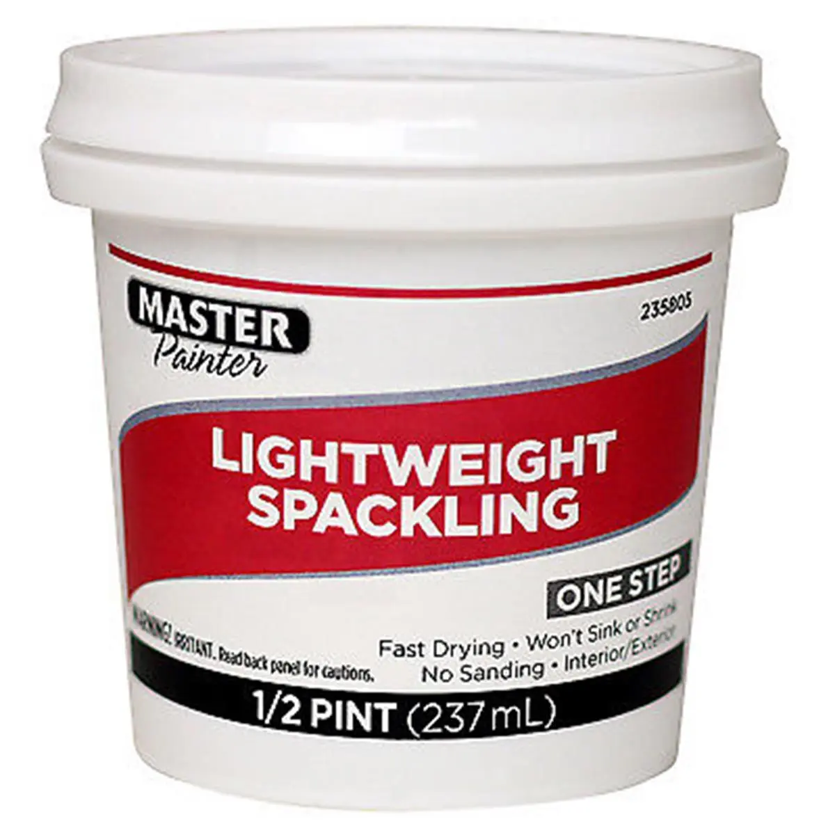 Dap Master Painter Wall Hole Putty, 0.5 pt Lightweight Spackling, Dries Quickly, No-Sanding Solution for Automotive & Motorcycle Paint Care Needs