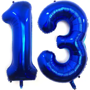 40 Inch Navy Blue 13 Number Balloons Giant 13 or 31 Balloons Navy Blue Birthday 13 Balloons 13th Birthday Anniversary Events Party Decorations Supplies