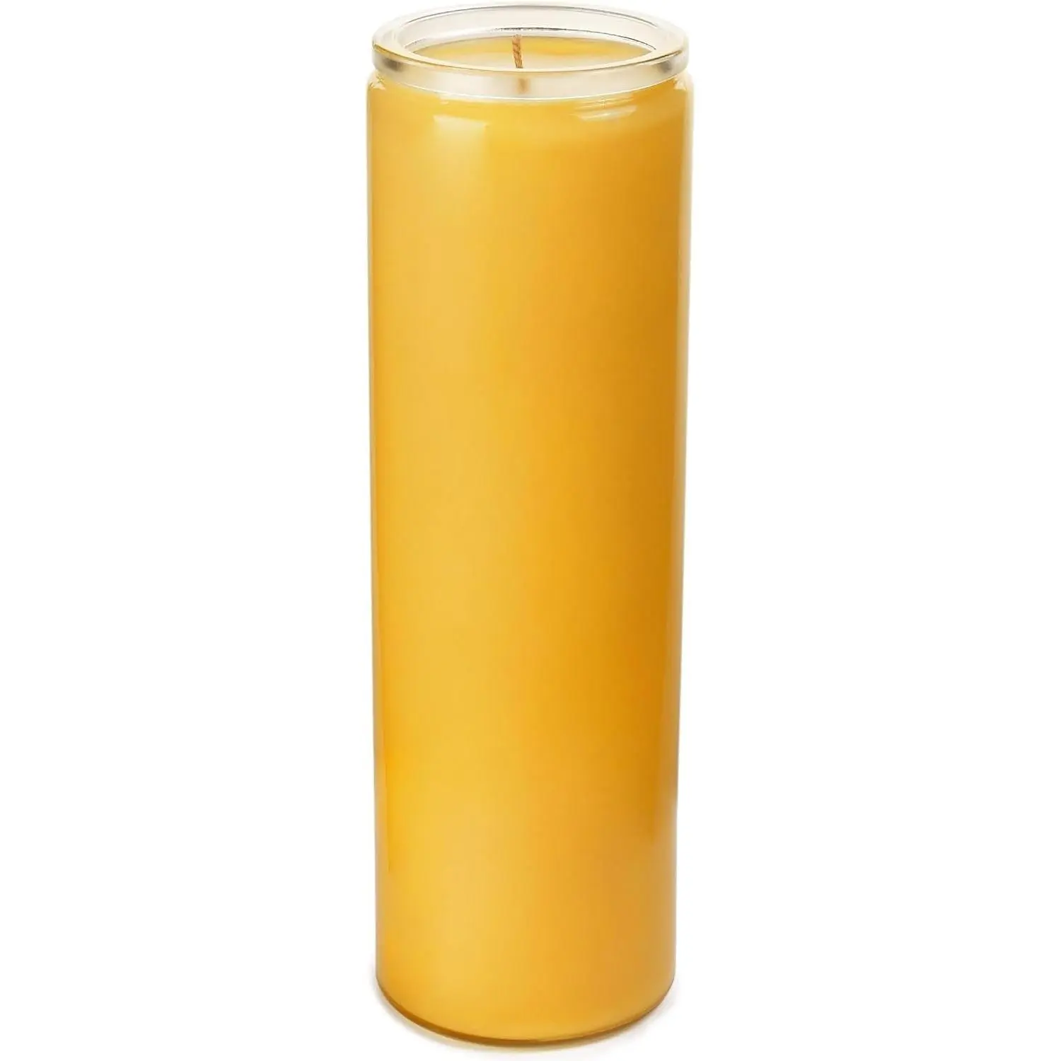7-Day Pure Beeswax Yartzeit Candle - Unscented Devotional Prayer Candle in Glass Container for Vigils, Prayers, Blessings, Memorial, Yom Kippur & Religious Ceremonies