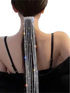 Sparkling rhinestone hair clip, bridal rhinestone spring clip, small semi-circular silver hair clip, sparkling hair clip, sexy hair clip, ponytail clip, Hairpins, women's and girls' hair accessories