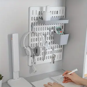 DIY Hole Board Wall Shelf Hooks Self-adhesive Storage Rack Desk Organizer Room Organization Various Home Storage Accessories Wall Mount Organizer
