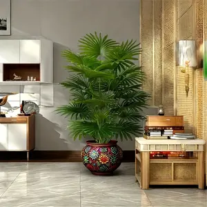 Tropical Artificial Ficus Tree, Lifelike Fake Plant, 84 Cm Tall with 24 Large Leaves, High-Quality Plastic, Perfect for Weddings, Hotels, Gardens, Indoor & Outdoor Decor