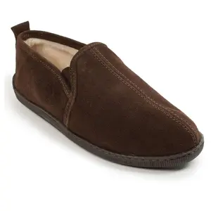 Minnetonka Men's Romeo Twin Gore Suede Slippers