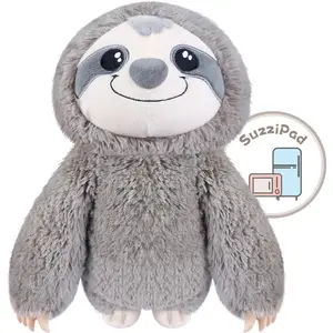 Microwavable Stuffed Animal, Heated Sloth Plush for Anxiety, Bedtime, Cuddle & Companion, Soreness & Stress Relief, Warmer Plueshies, Microwave Heating Pad, Gifts for Women, Gray