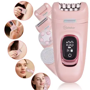 Electric Bikini Trimmer, 5 in 1 Body Hair Trimmer for Underarms, Legs and Arms, Waterproof Epilator for Women, Electric Foot File Foot Grinder, Hair Removal Device