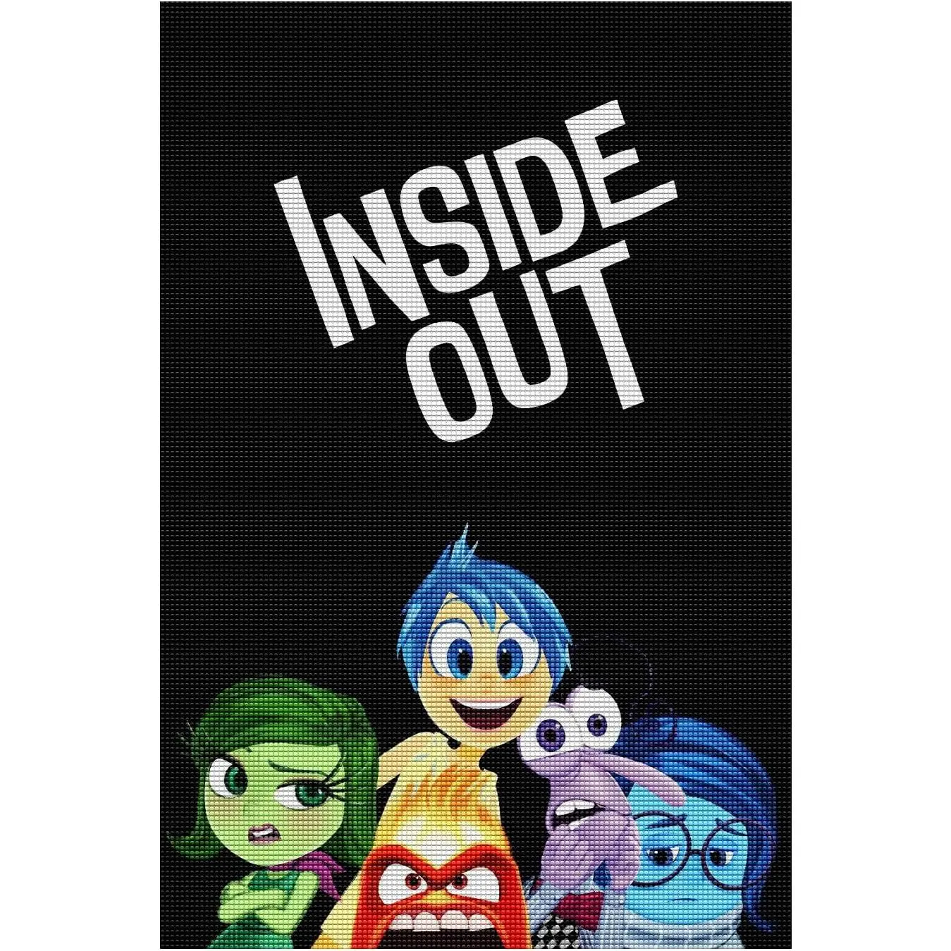 Cartoon Inside Movie Out Brain Emotional Partners Diamond Painting Kits Anime Diamond Art Painting Kitss for Adults Family Pass The Time Funny Diamond Art Gift