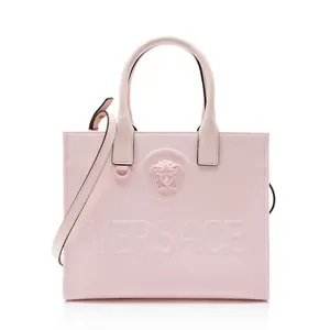 Pre-owned VERSACE Leather Tote Bags Canvas La Medusa Small Tote