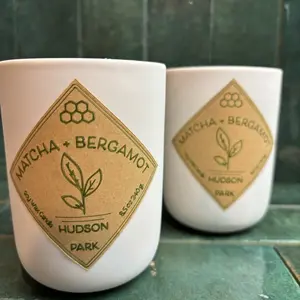 Matcha Bergamot Soy Wax Luxe Candle matcha meditation perfume candle