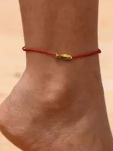 Braided Anklet with Fish Charm, Minimalist Design for Women, Perfect for Beach Party Travel, Good Luck Jewelry